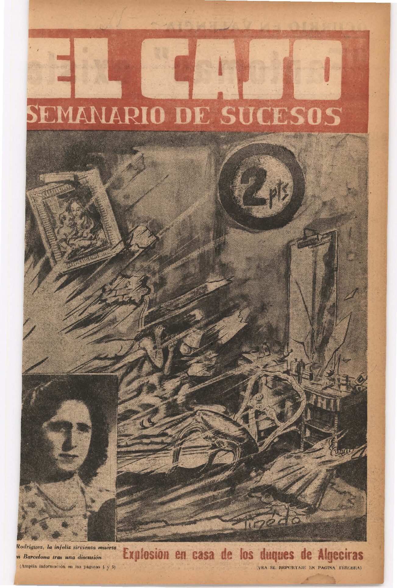 Explosión en casa de los duques de Algeciras