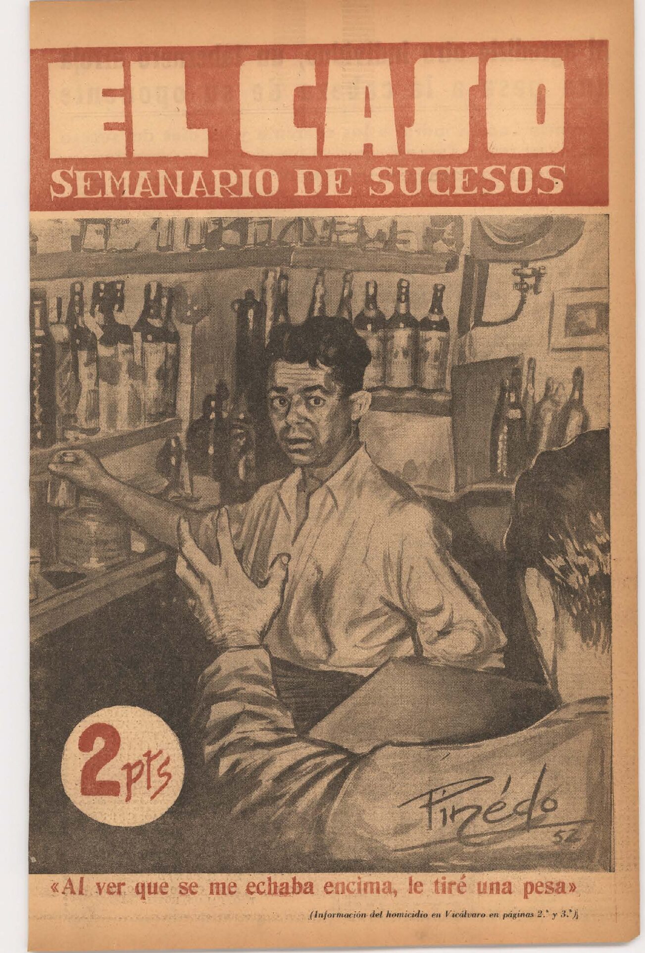 Tabernero le arroja una pesa en la cabeza