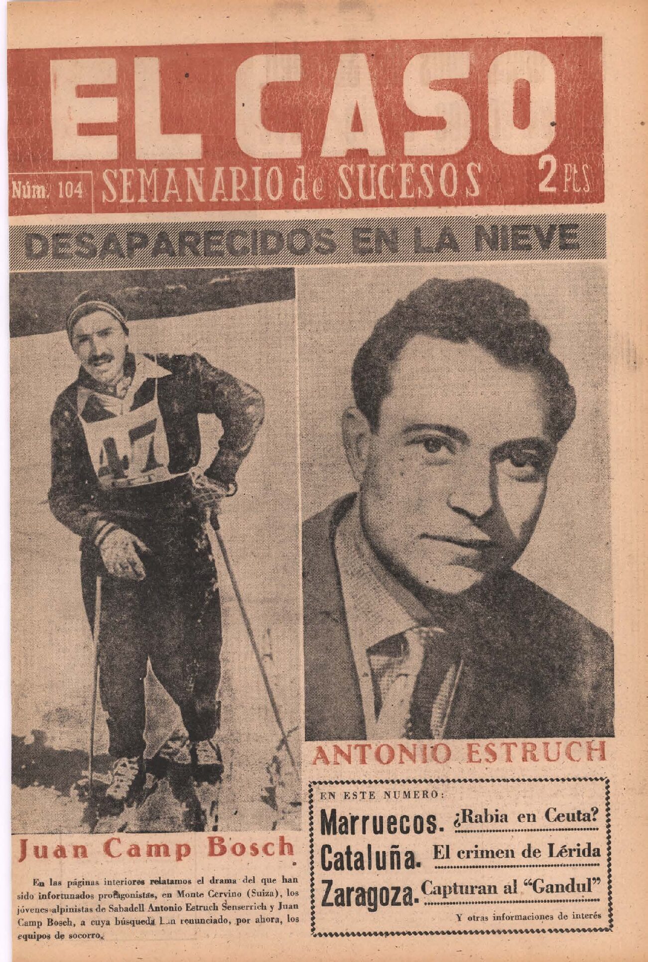 Desaparecidos en la nieve